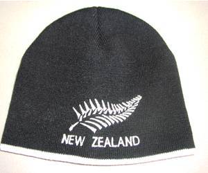 NZ Fern Beanie in Black 525-1 Each