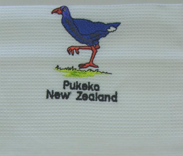 NZ Pukeko Embroidered Hand Towel KO24S Each