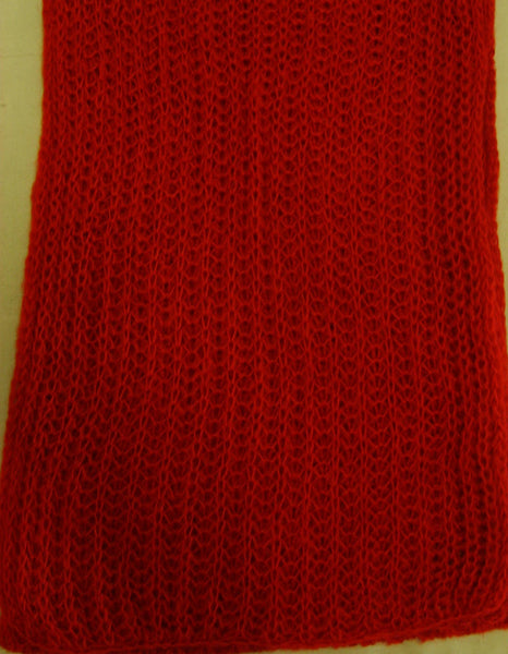 Ladies Loose Knit Scarf R34 Red  Each